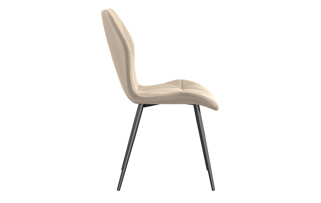 Дора К / стул велюр конфетти крем/Цвет металл черный